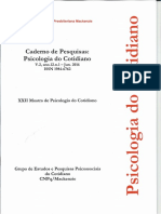 Caderno de Pesquisas: Psicologia Do Cotidiano