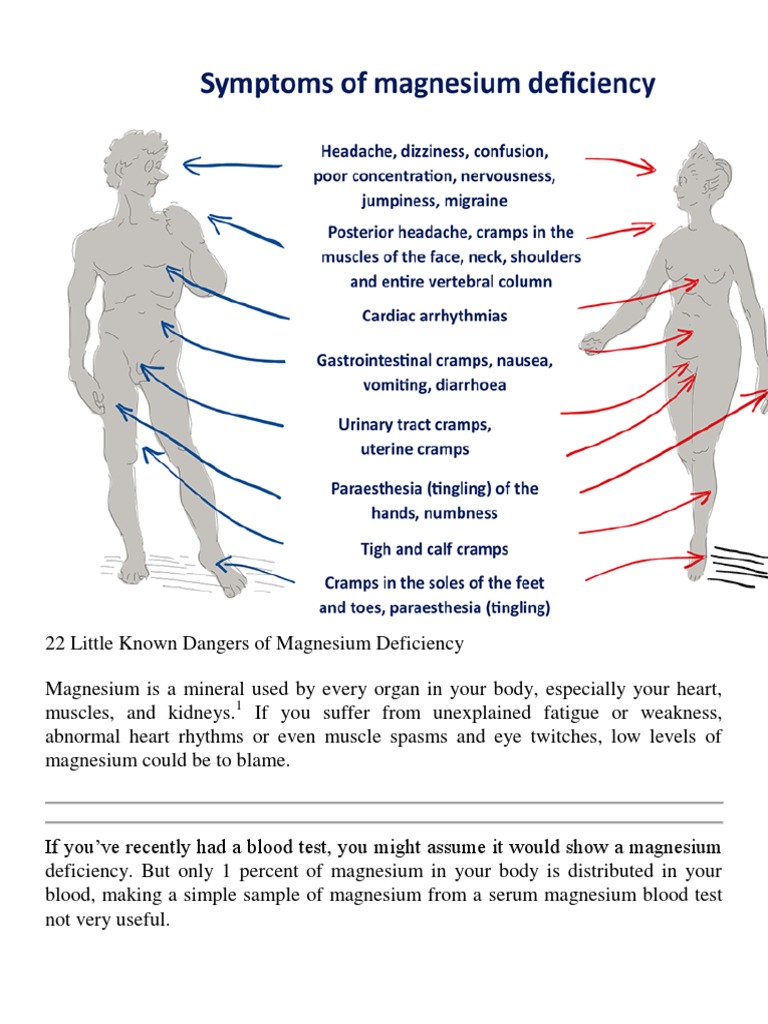 22 Little Known Dangers of Magnesium Deficiency PDF Magnesium