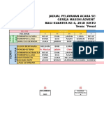 Jadual Pelayan Kuarter Ke-4 2018