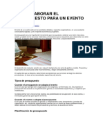 El Proceso Administrativo y La Organización de Eventos