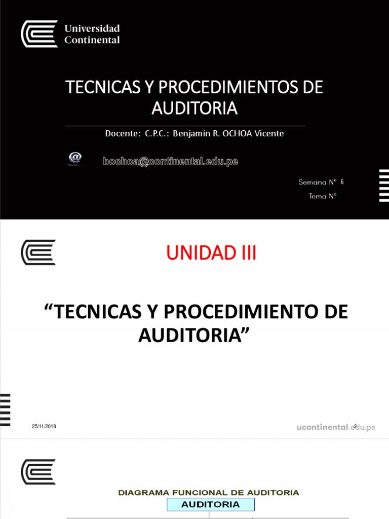 Técnicas y Procedimientos de Auditoría | PDF | Auditoría | Contralor