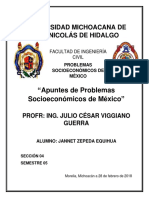 Antología de Problemas Socieconomicos de México 1 ING. JULIO CÉSAR VIGGIANO GUERRA