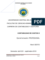 Syllabus Costos II - CA - Septiembre 2015 - Febrero 2016