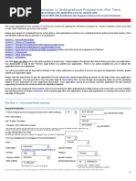 Admission To Undergraduate Programmes (Full-Time)