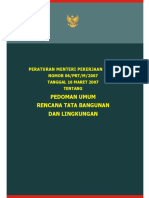 PERMEN PU No. 06-PRT-M-2007 ttg Pedoman Umum Rencana Tata Bangunan dan Lingkungan.pdf