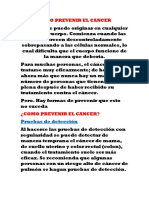 Como Prevenir El Cancer