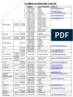 Press and Media List With PH No PDF