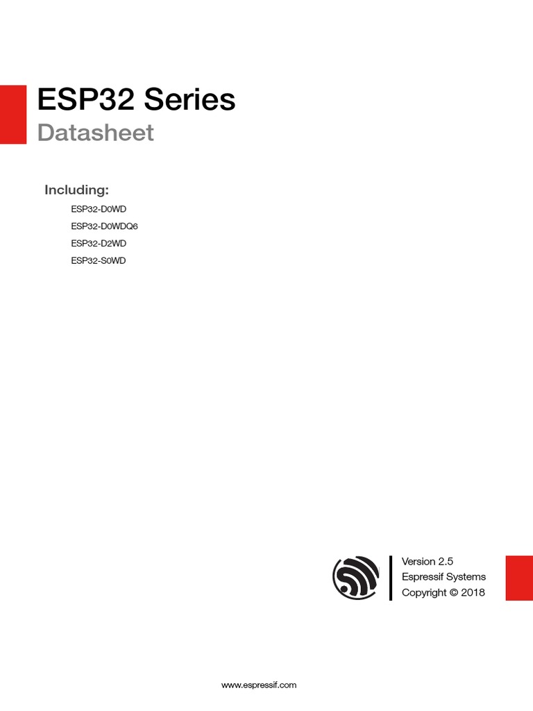 Esp32 Datasheet en PDF | PDF | Random Access Memory | Flash Memory