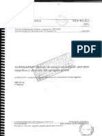 NTP 400.021 (Peso Especifico y Absorcion - Agregado Grueso) PDF