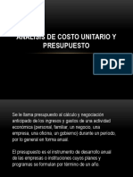 Costos Unitarios y Pre