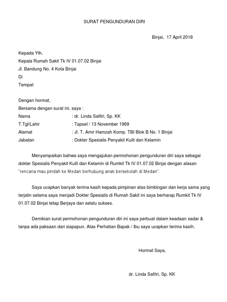 Format Surat Pengunduran Diri Pdf - Contoh Membuat Surat Pengunduran Diri Dari Pekerjaan - Please fill this form, we will try to respond as soon as possible.