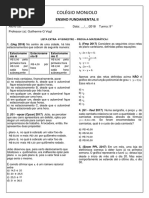 Lista Extra- Prova a-Matemática I