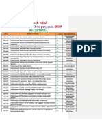 Mechanical Project List 2019