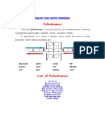 Palindromes (English & Spanish)