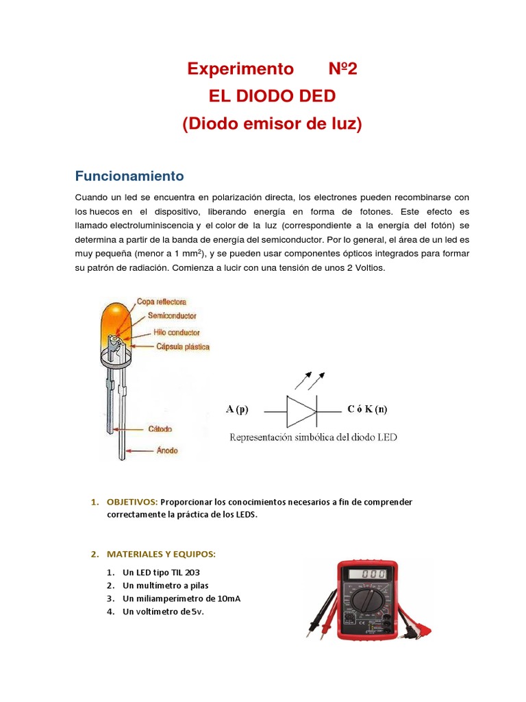 Diodo Led | PDF | Diodo emisor de luz | Diodo