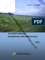Statistik Daerah Kecamatan Lawe Sigala Gala 2016