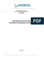 Modelo de Reglamento Específico Del Sistema de Contabilidad Integrado (Bolivia)