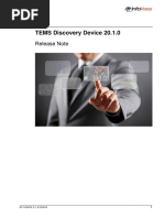 TEMS Discovery Device 20.1.0 Release Note