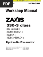 Hitachi Zaxis 330-3-350-3 Class Hydraulic Excavator Service Repair