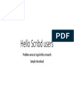 Hello Scribd Users: Problem Areas in Legal Ethics Research Sample Download