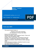 Model Predictive Control Lecture Handouts by Jan Maciejowski