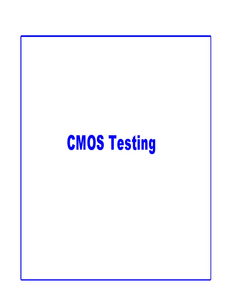 CMOS Testing Techniques and Strategies | PDF | Semiconductor Device ...