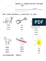 Prueba Lenguaje 1°