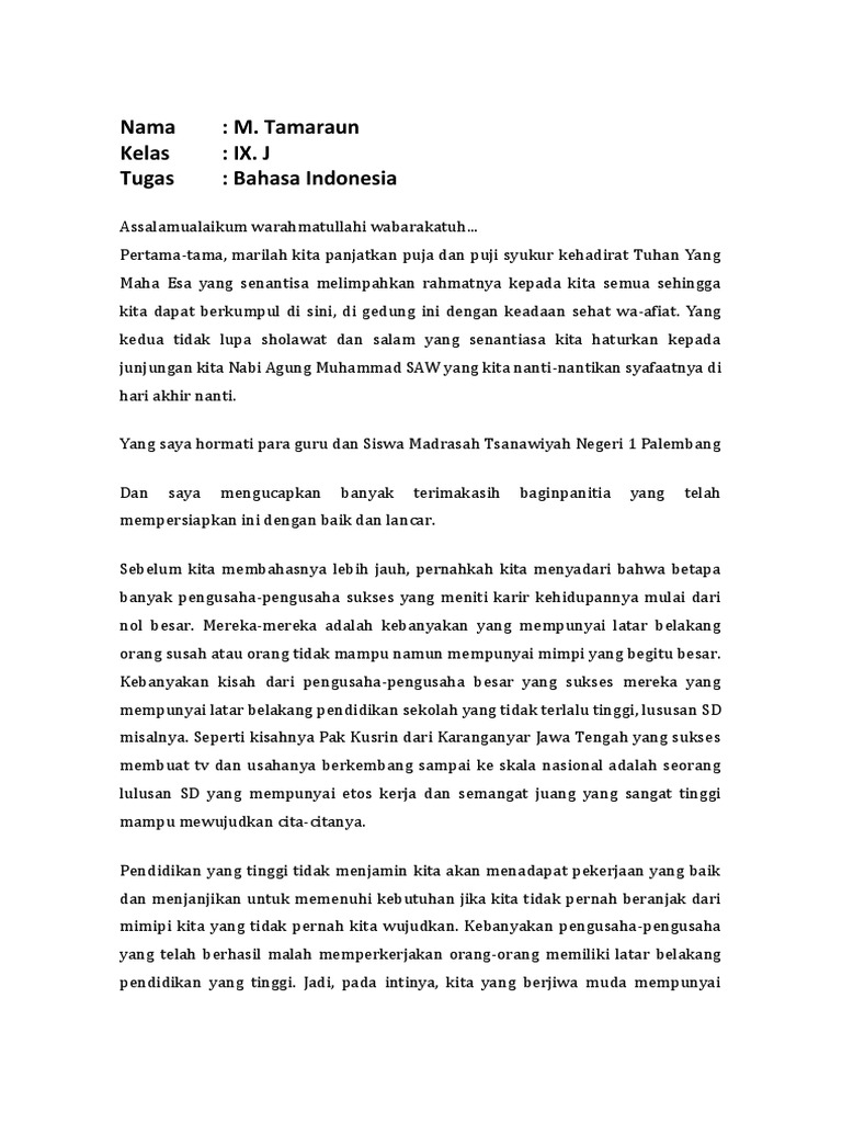 Naskah Teks Pidato Persuasif Terbaru Kumpulan Referensi Teks Pidato