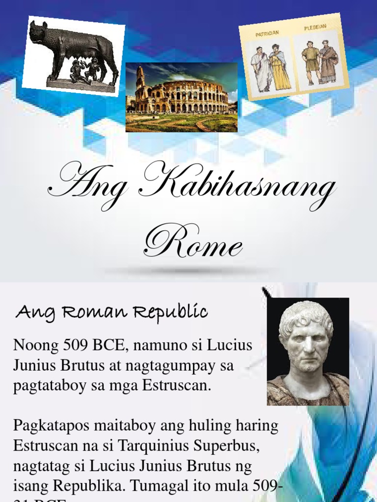 Kabihasnang Rome Tagalog Pick