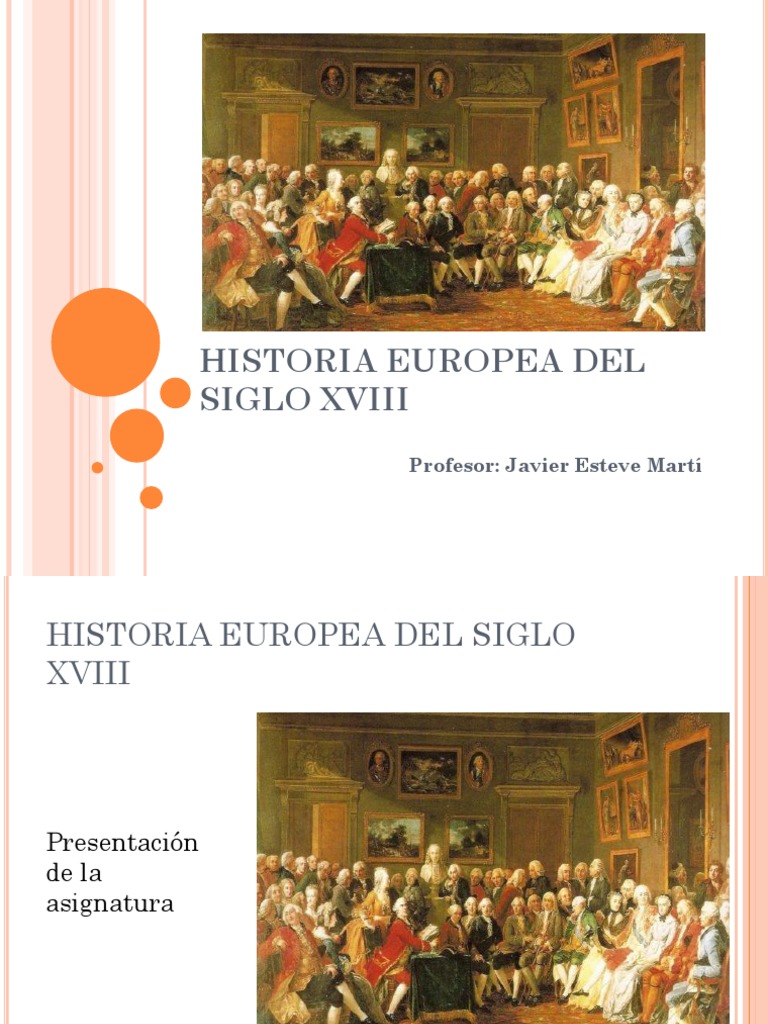 Historia de Europa en el Siglo XVIII | PDF | Viajes por Europa | Era de ...
