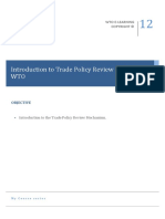 Introduction To Trade Policy Review in The WTO