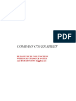 Company Cover Sheet Life Cycle Cost Analysis