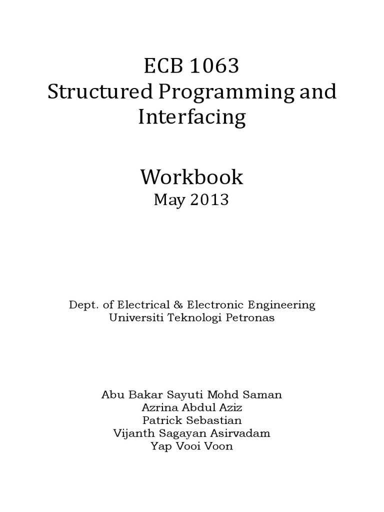 C Programming Workbook | PDF | Computer Program | Programming