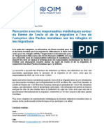 Rencontre Avec Les Responsables Médiatiques Autour Du Thème de L'asile Et de La Migration À L'ère de L'adoption Des Pactes Mondiaux Sur Les Réfugiés Et Les Migrations