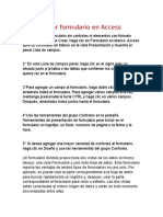 Formulario de ACCESS