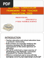 NATIONAL CURRICULUM FRAMEWORK FOR TEACHER EDUATION, 2009ash