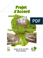 Projet d’accord relatif à l’avenir de la Guyane de 2001