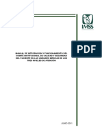 Manual de Integracion y Funcionamiento Del Comite Institucional de Calidad y Seguridad Del Paciente Cicasep PDF