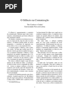 CUNHA, Tito Cardoso e. O Silêncio Na Comunicação.