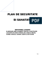 PLAN DE SECURITATE SI SANATATE - SAVENI.doc