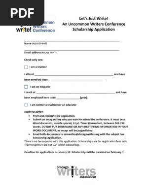 Scholarship Application