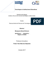 DIRINSON MOSQUERA BORJA - ANALISIS CRITICO - Xls... Ventajas y Desventajas