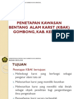 Penetapan Kawasan Bentang Alam Karst (Kbak) Gombong, Kab. Kebumen