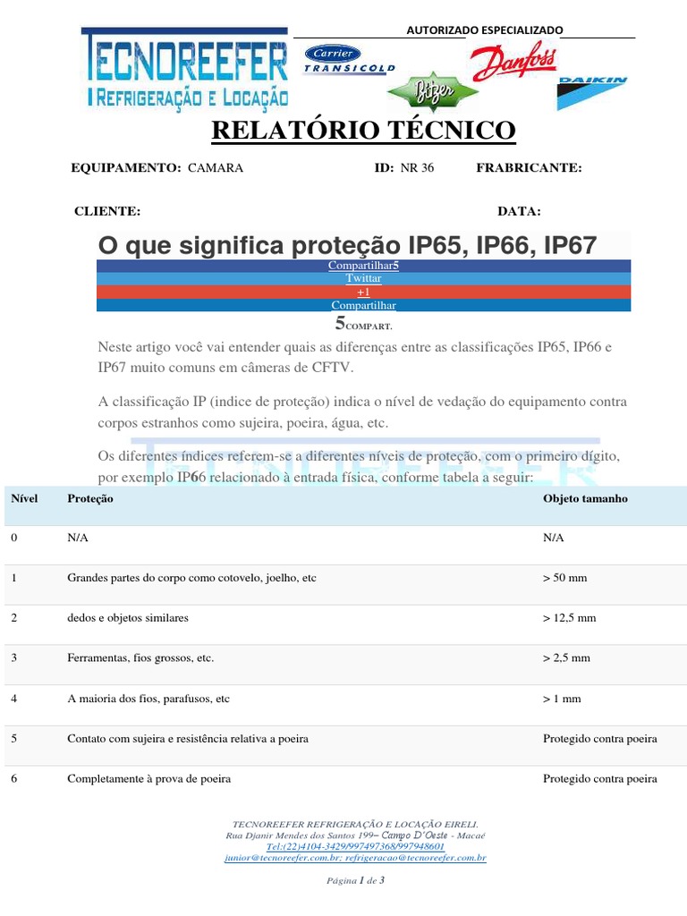 O Que Significa Proteção IP65, IP66, IP67 PDF PDF Câmera Natureza