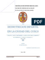 Monografia de Desnutricion Infantil en La Ciudad Del Cusco
