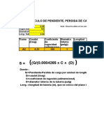 Pendiente Tuberias Hazen Williams (Dpulg