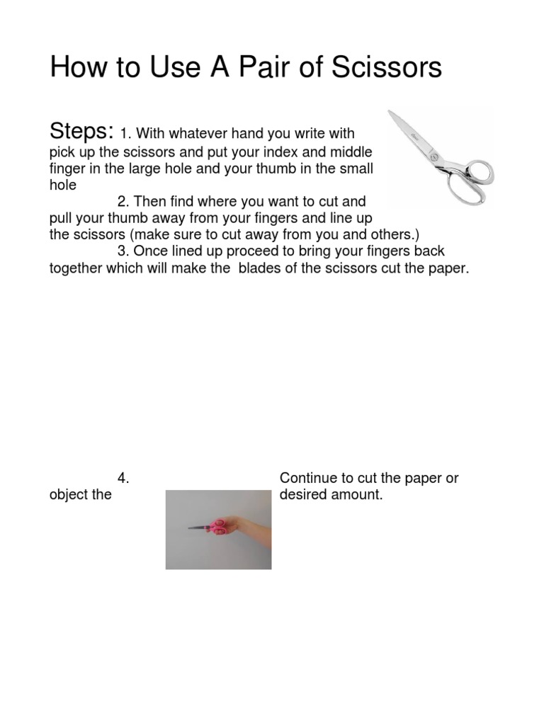 Scissors Use for Beginners | PDF | Home & Garden