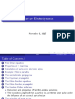 Quantum Electrodynamcs: November 8, 2017