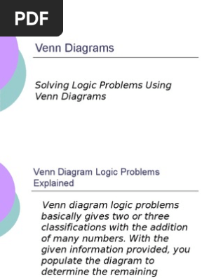 Venn Diagram Logic Problem Tutorial