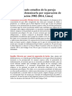 Haber Costeado Estudios de La Pareja Exime de Indemnizarla Por Separación de Hecho